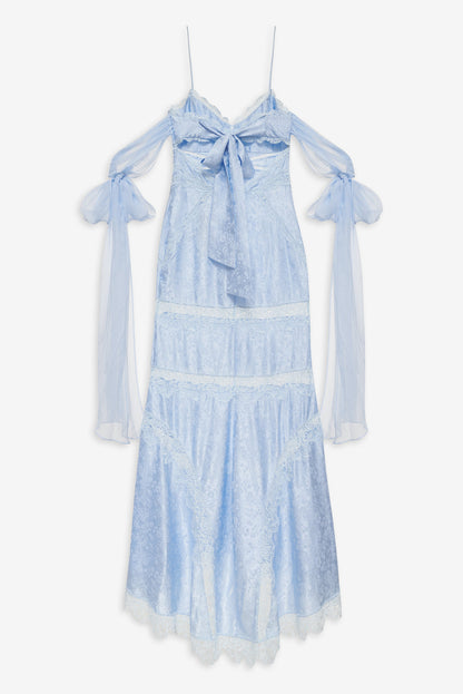 For Love and Lemons Rita Lace Gown - Blue