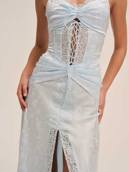 For Love and Lemons Ophelia Gown - Blue