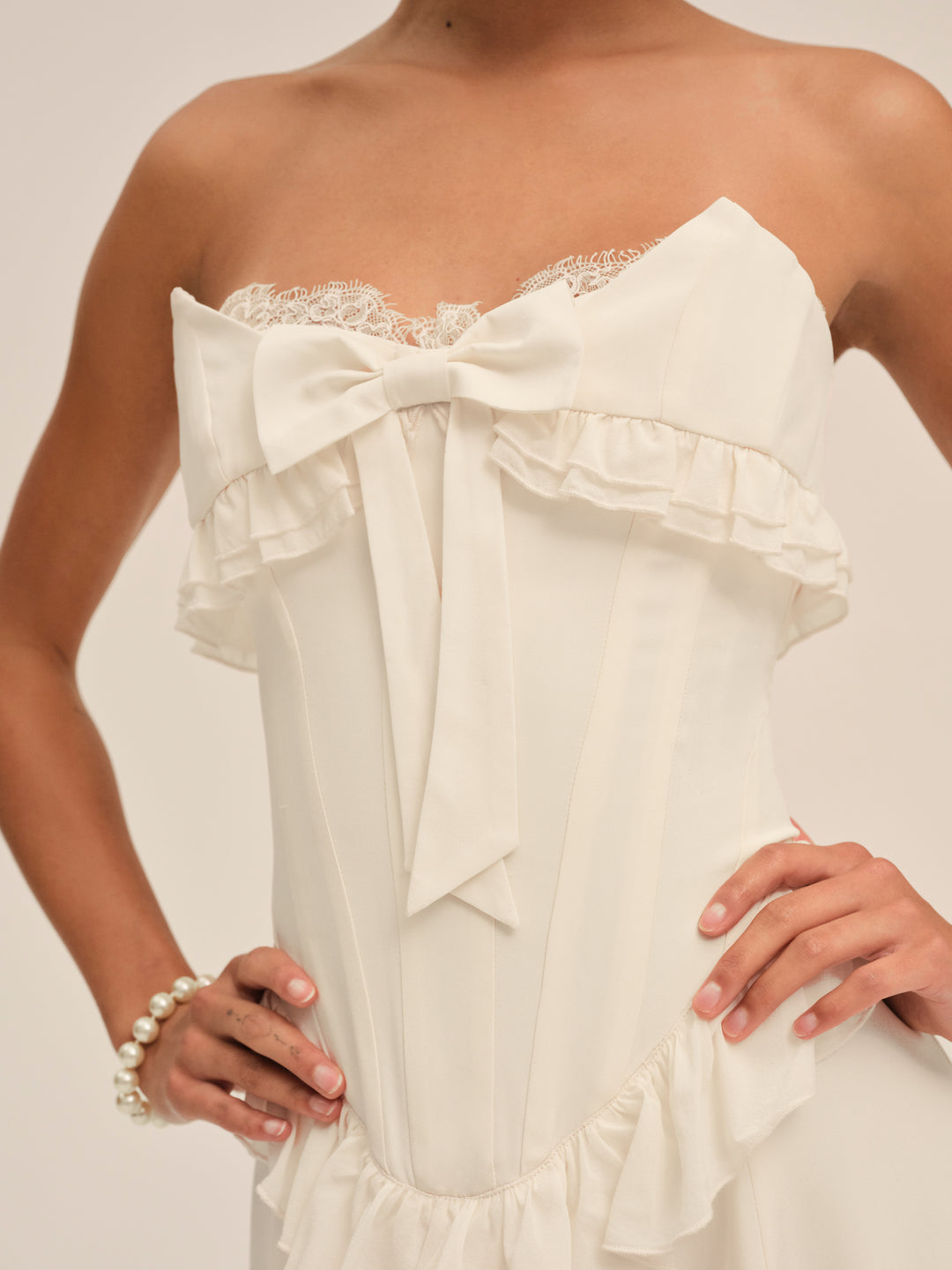 For Love and Lemons Harmony Maxi Dress - Ivory