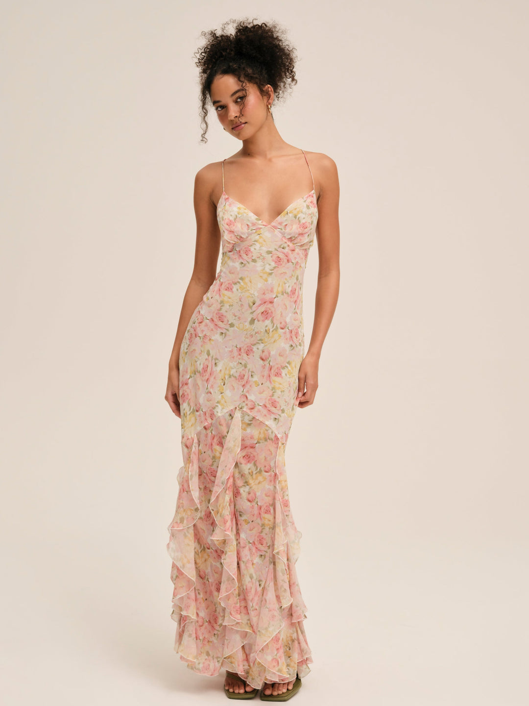 For Love and Lemons Elea Maxi Dress - Peach