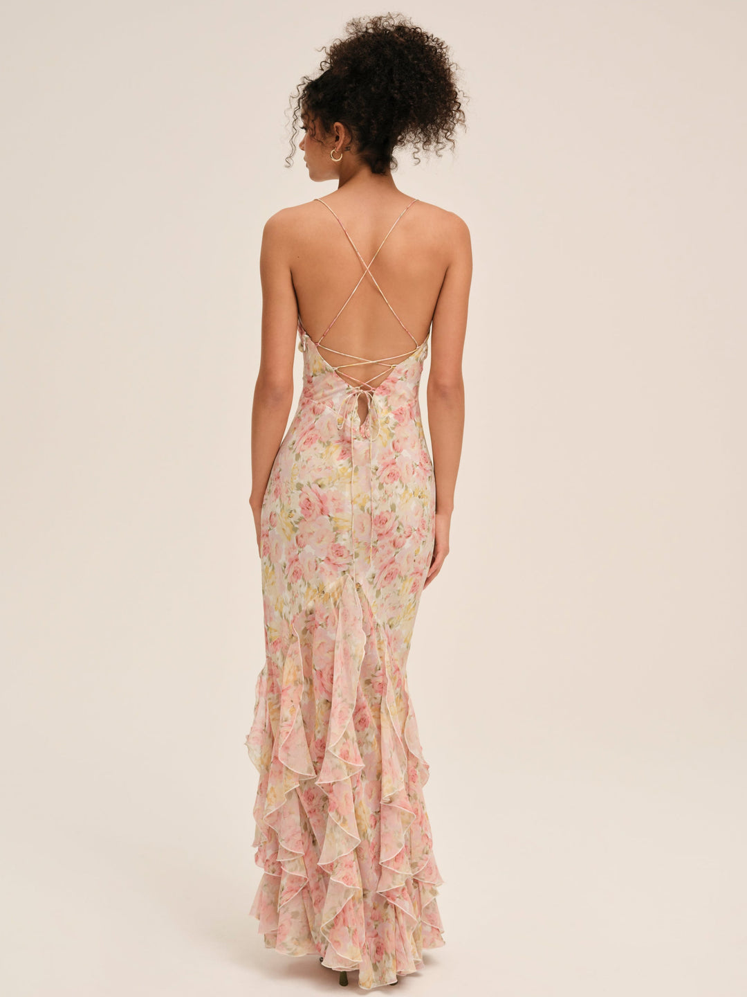 For Love and Lemons Elea Maxi Dress - Peach