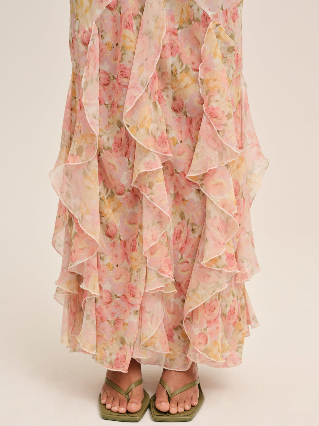 For Love and Lemons Elea Maxi Dress - Peach