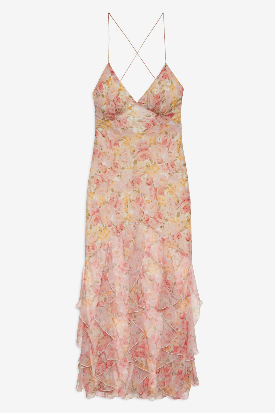 For Love and Lemons Elea Maxi Dress - Peach
