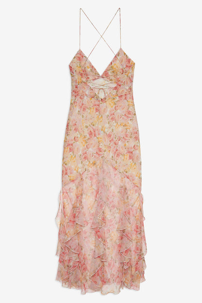 For Love and Lemons Elea Maxi Dress - Peach