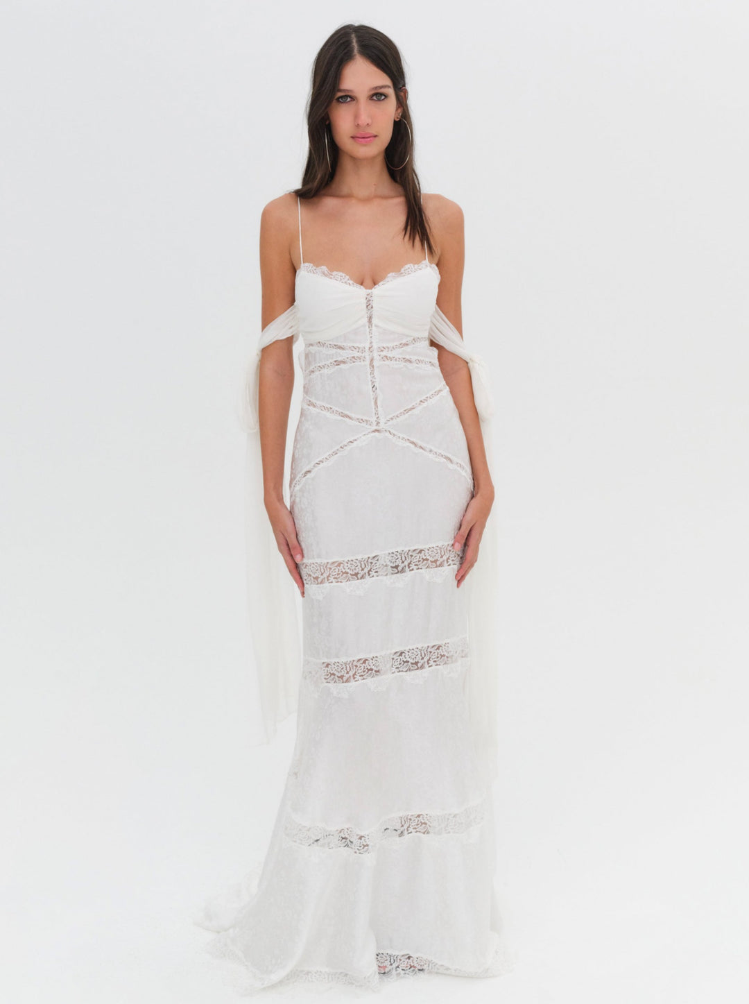 For Love and Lemons Rita Lace Gown - Ivory