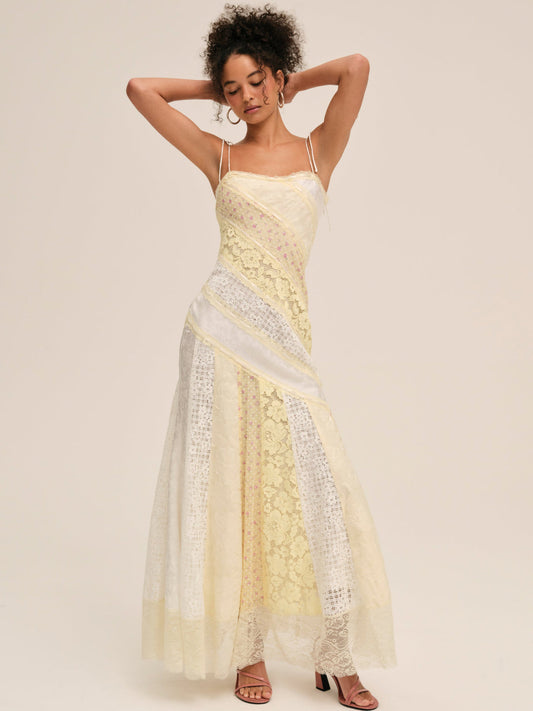 For Love and Lemons Abigail Maxi Dress - Yellow