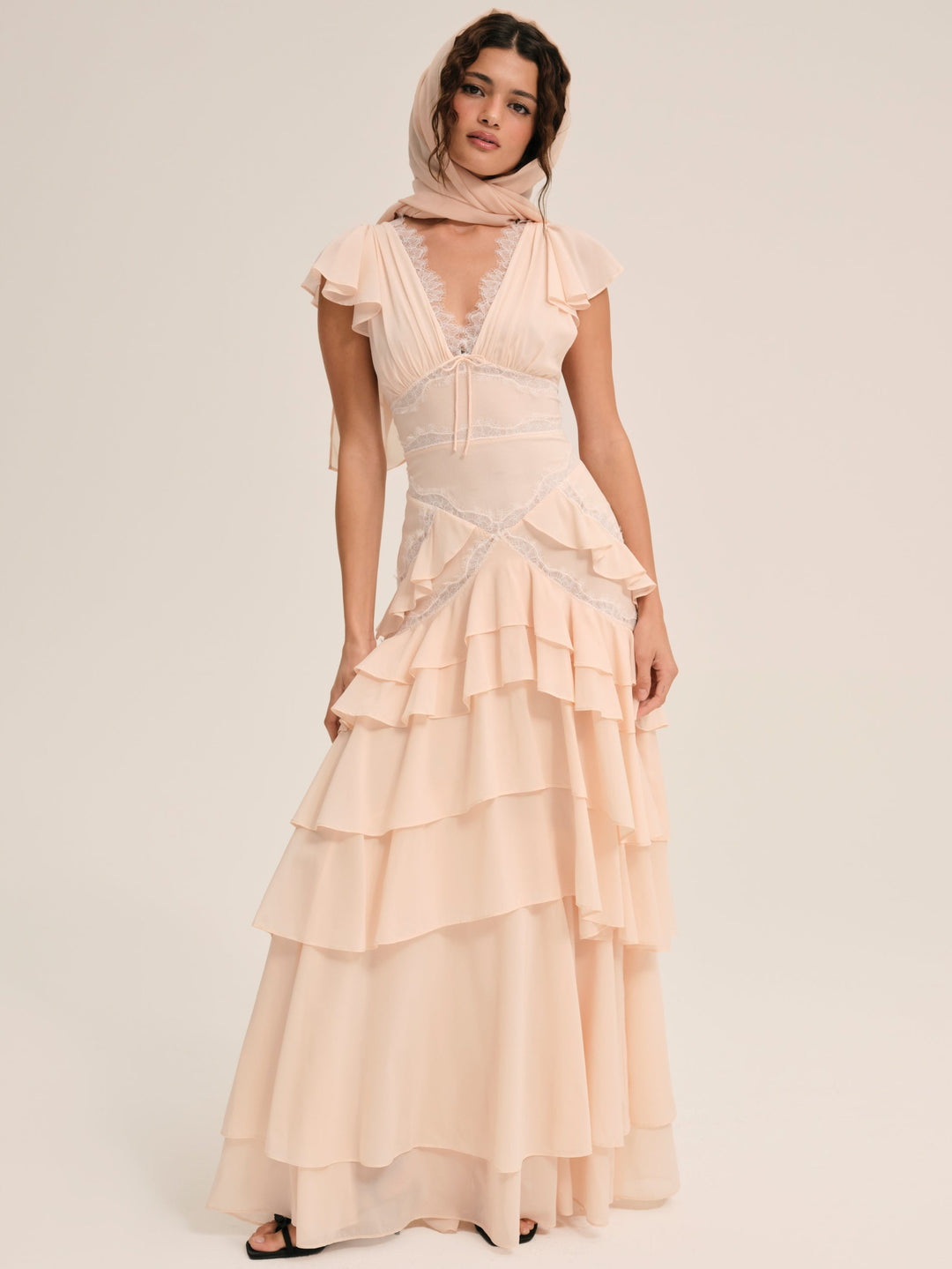 For Love and Lemons Adriana Gown - Peach