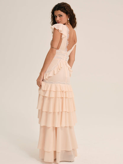 For Love and Lemons Adriana Gown - Peach