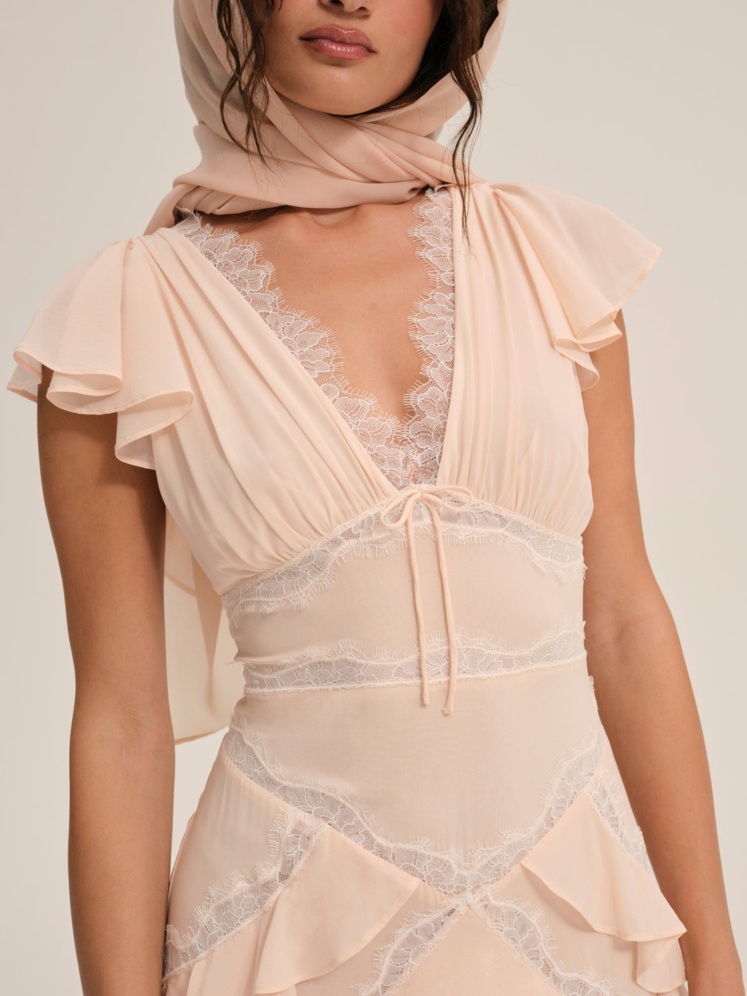For Love and Lemons Adriana Gown - Peach