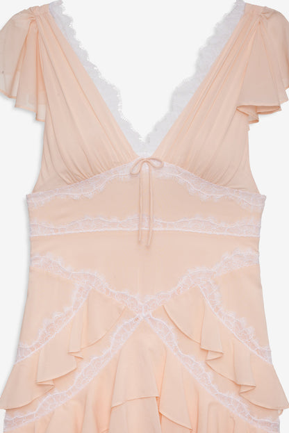 For Love and Lemons Adriana Gown - Peach