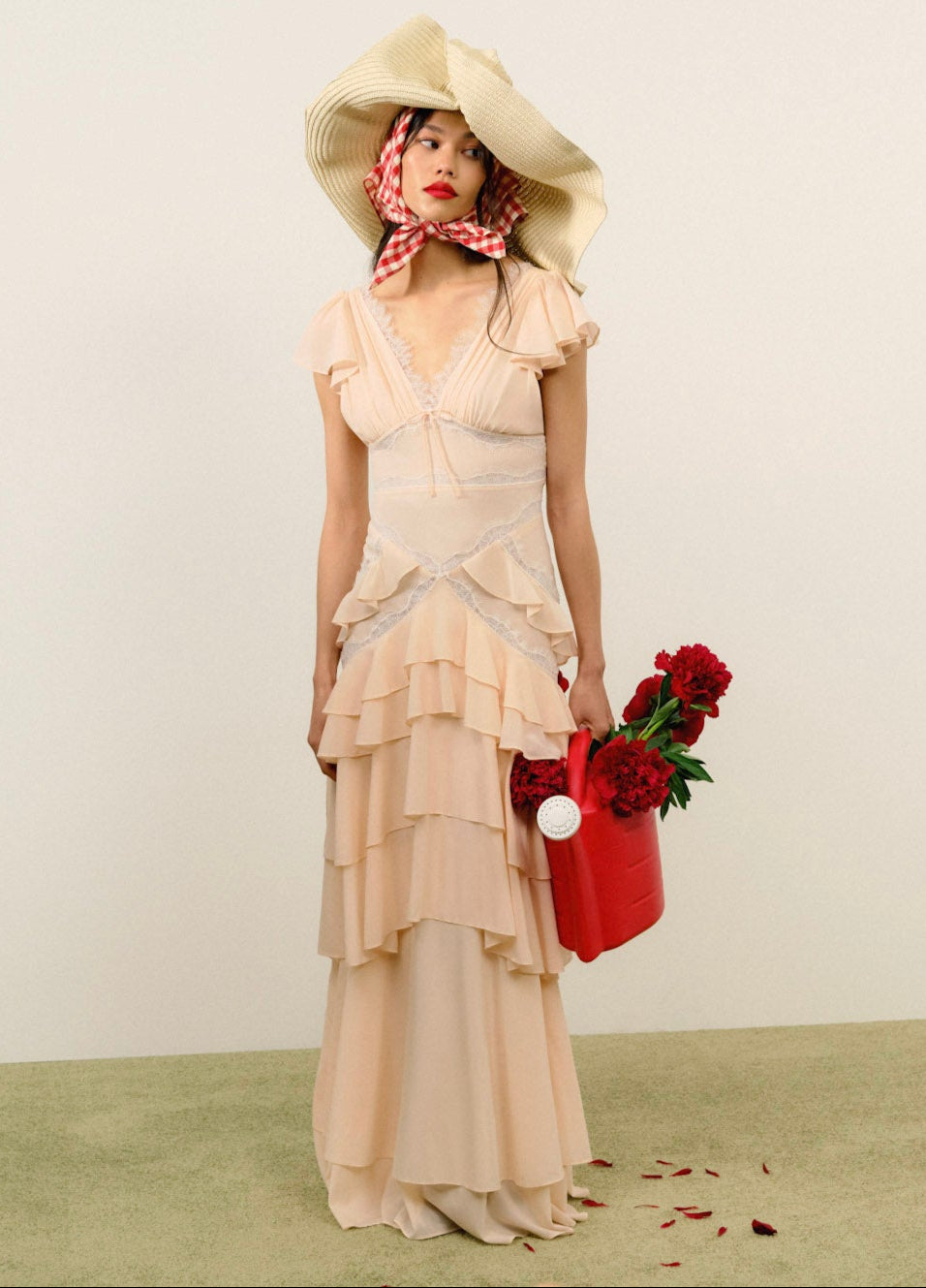 For Love and Lemons Adriana Gown - Peach