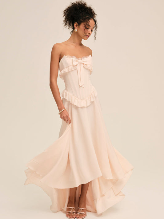 For Love and Lemons Harmony Maxi Dress - Peach