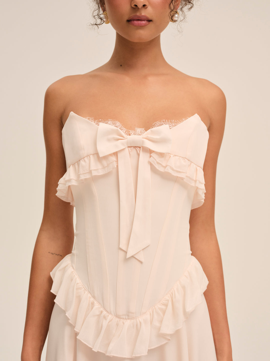 For Love and Lemons Harmony Maxi Dress - Peach