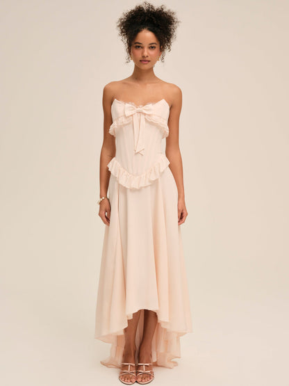 For Love and Lemons Harmony Maxi Dress - Peach