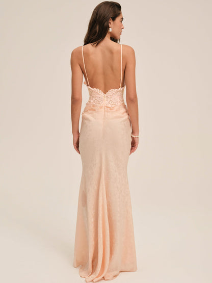 For Love and Lemons Karissa Gown - Peach