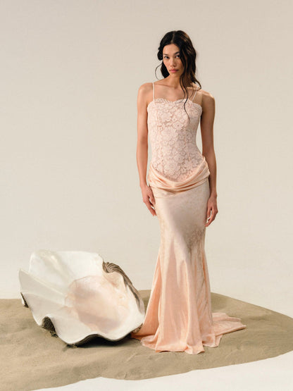 For Love and Lemons Karissa Gown - Peach