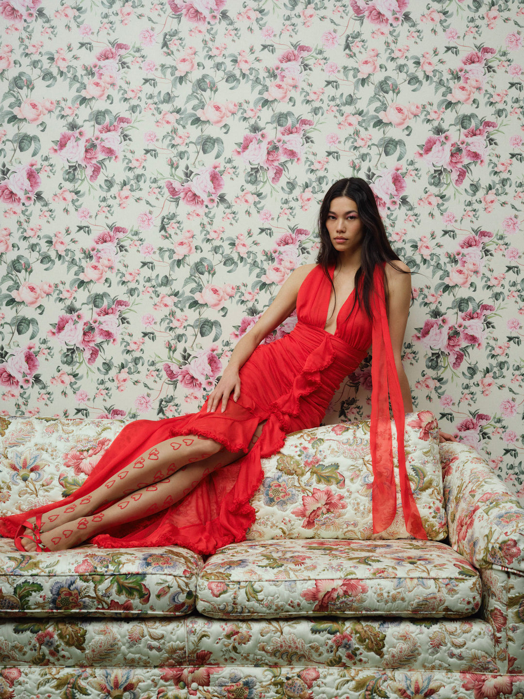For Love and Lemons Kayta Gown - Red
