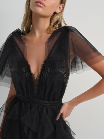 For Love and Lemons Maxine Gown - Black