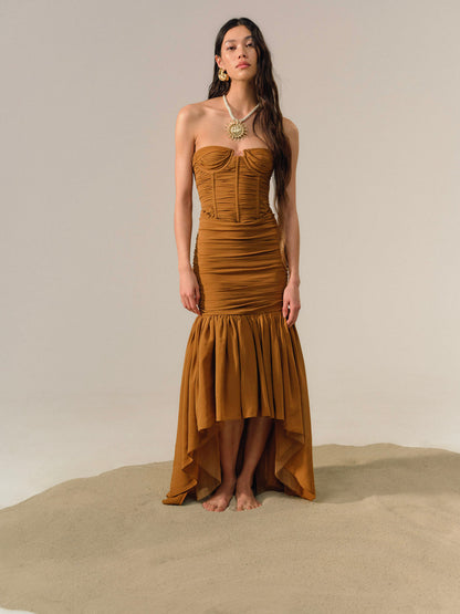 For Love and Lemons Serafina Gown - Brown