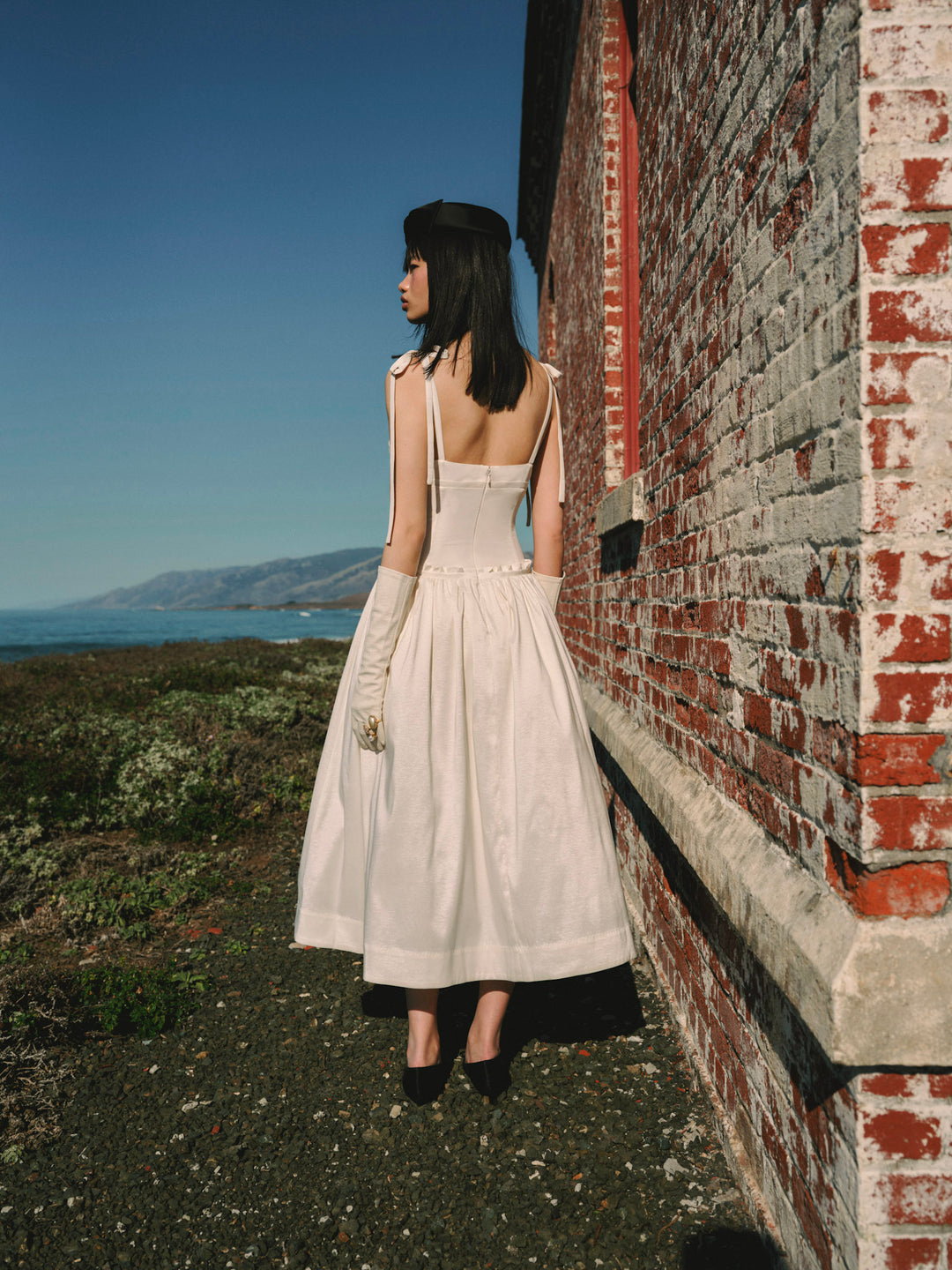 For Love and Lemons Mollie Midi Dress - Cream