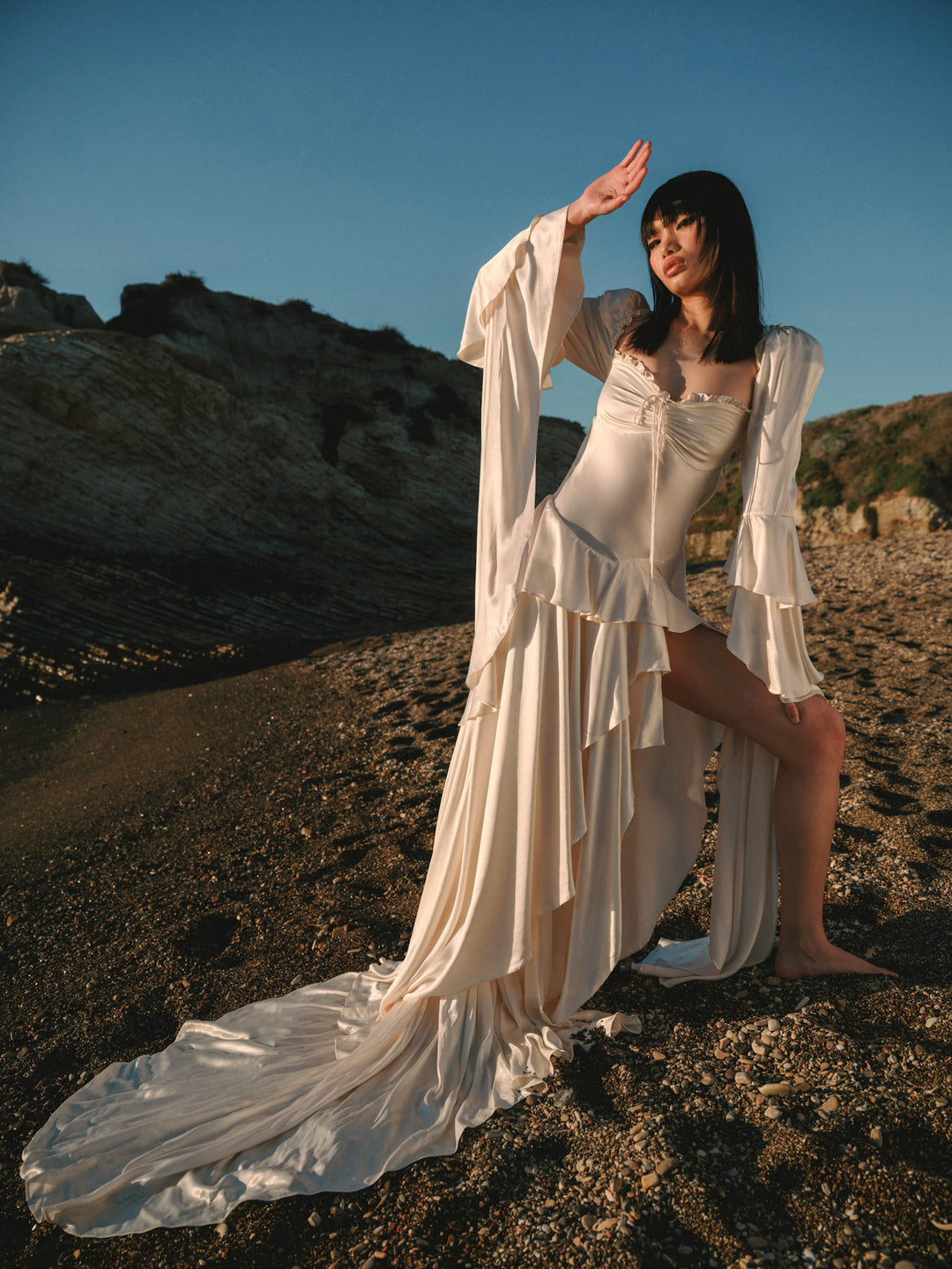 For Love and Lemons Zelia Maxi Dress - Cream