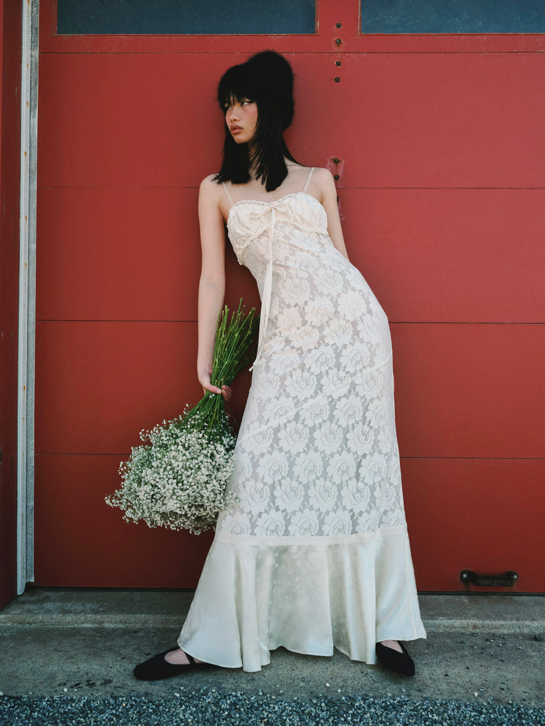 For Love and Lemons Claudia Rose Lace Gown - Cream