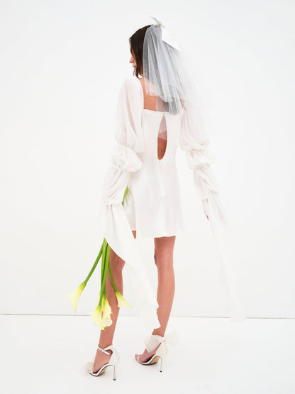 For Love and Lemons Willow Mini Dress - White
