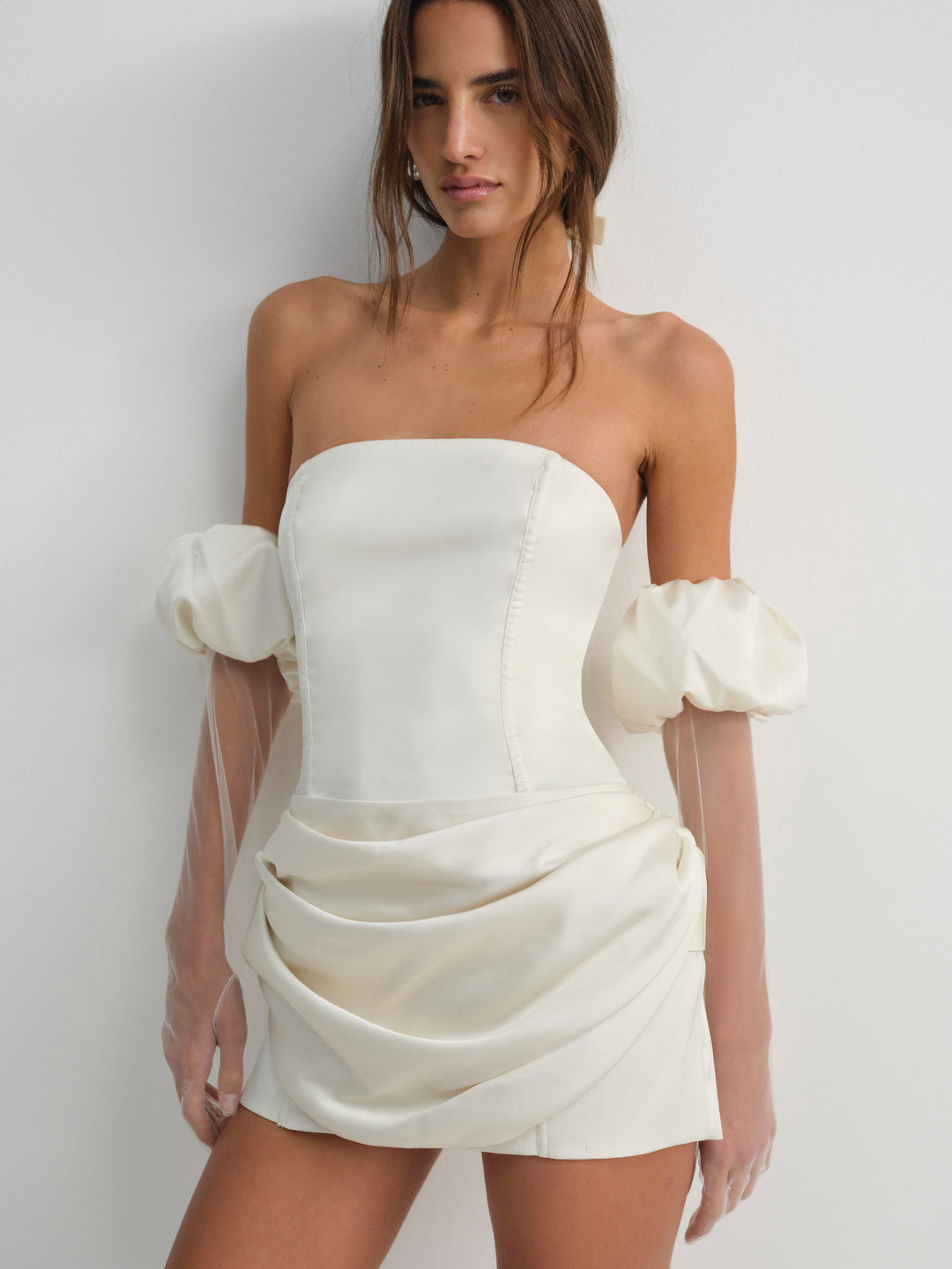 For Love and Lemons Serena Mini Dress - Cream
