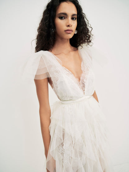 For Love and Lemons Maxine Gown - White