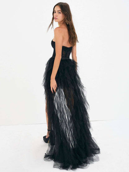 For Love and Lemons Bustier Gown - Black