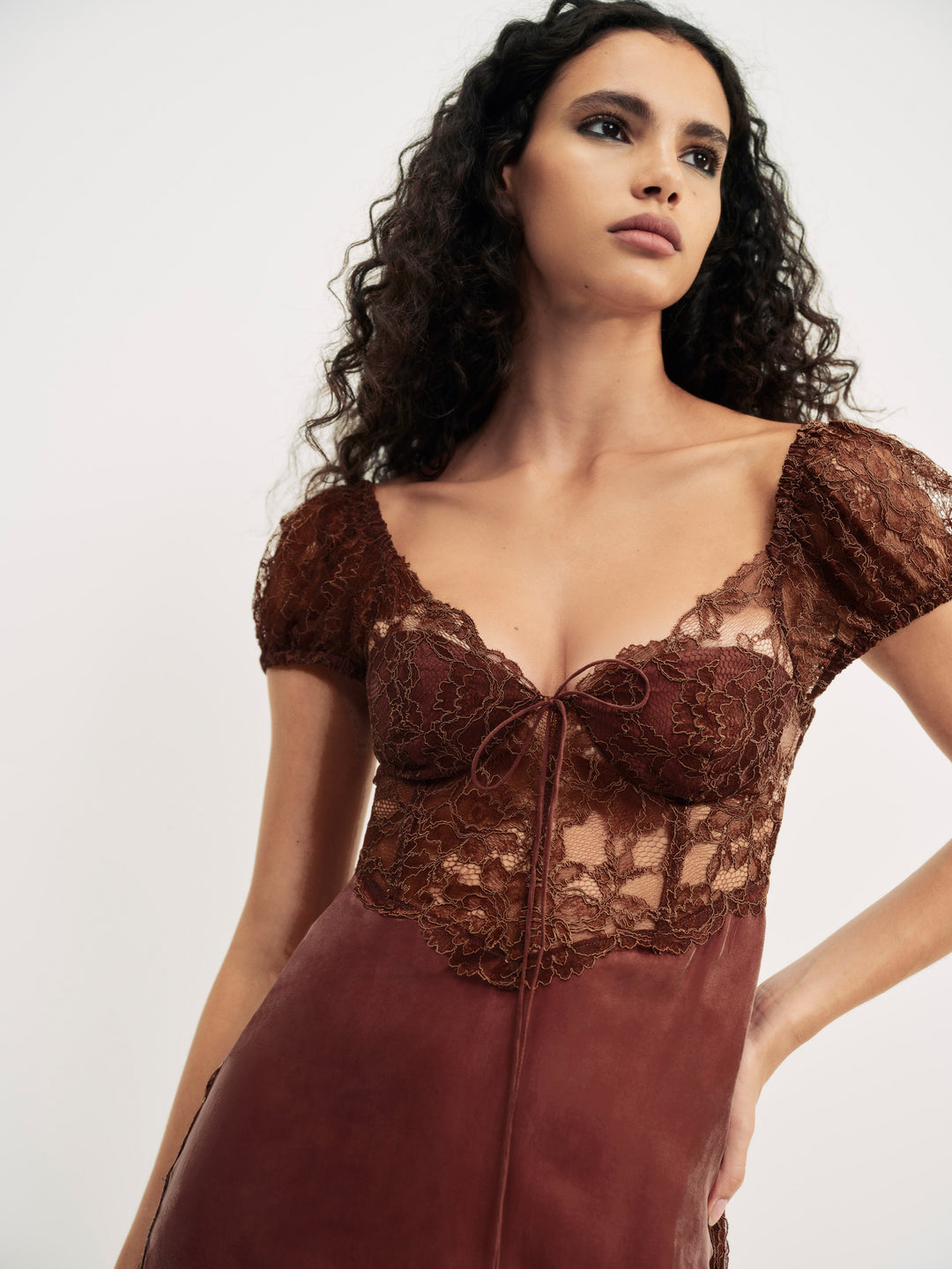 For Love and Lemons Casey Maxi Dress - Rust
