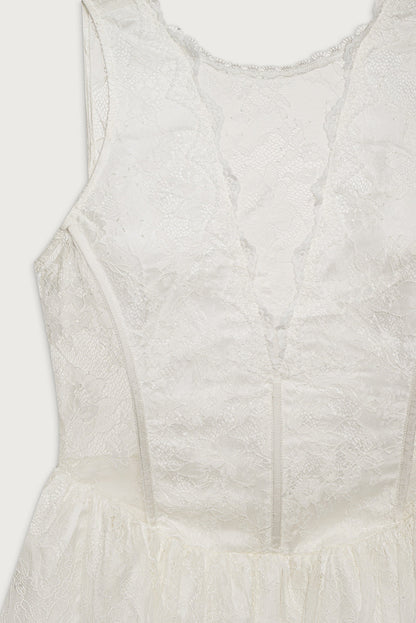 For Love and Lemons Tara Mini Dress - White