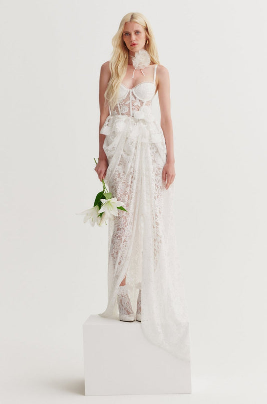 For Love and Lemons Alora Bridal Gown - White