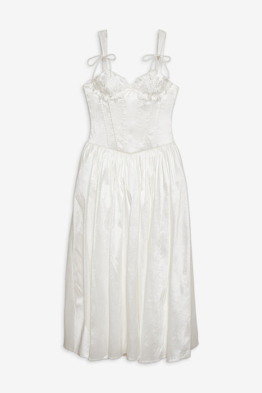 For Love and Lemons Antoinette Taffeta Gown - White