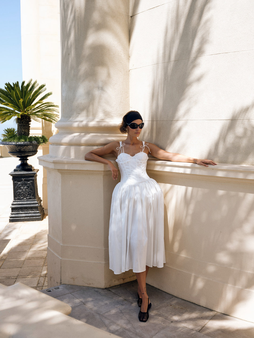 For Love and Lemons Antoinette Taffeta Gown - White