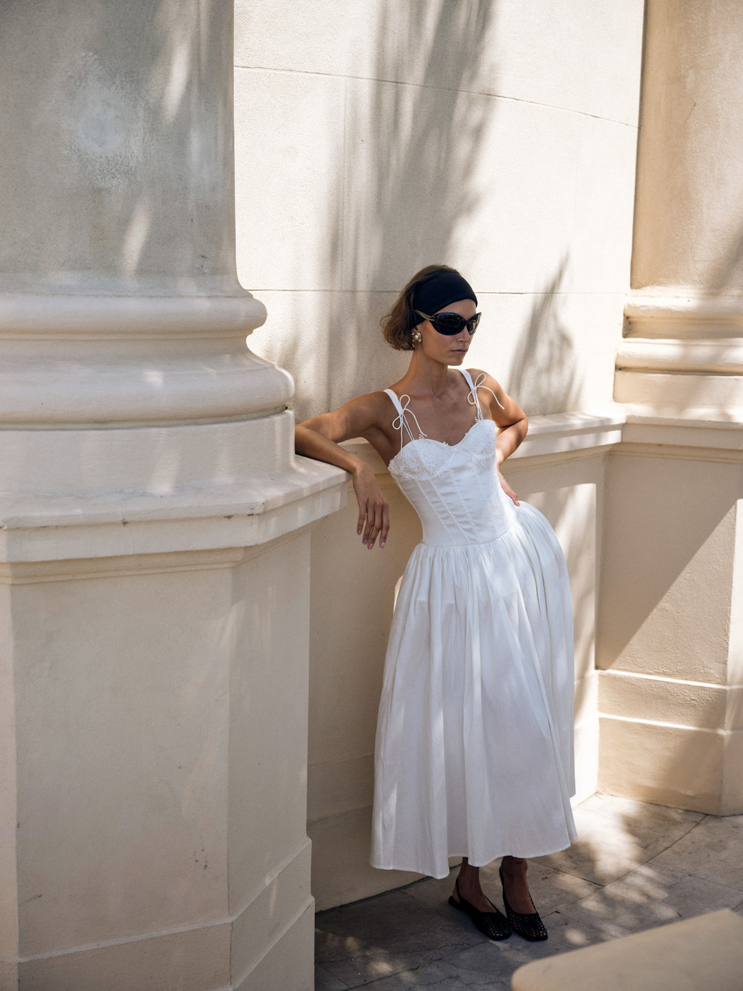 For Love and Lemons Antoinette Taffeta Gown - White