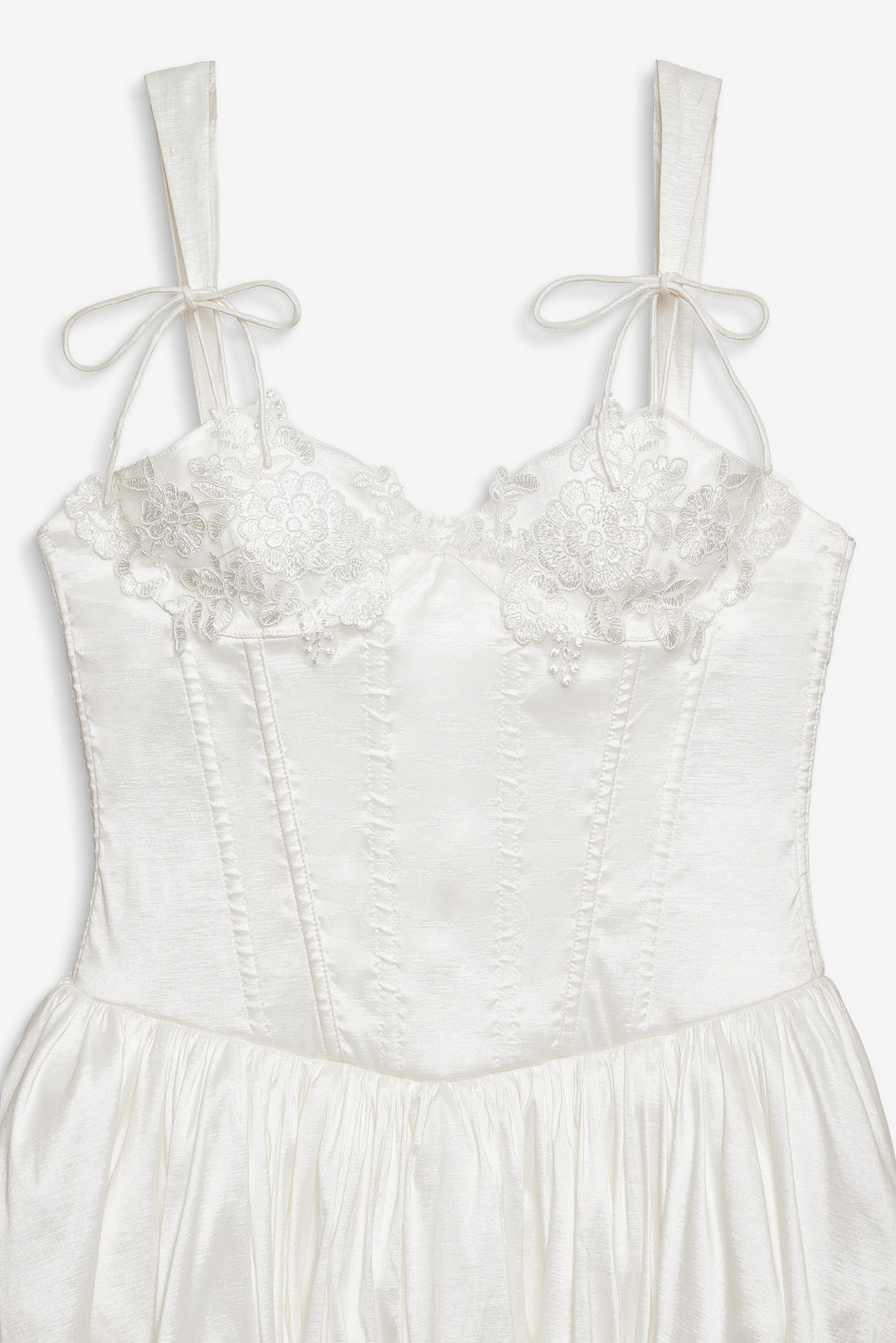 For Love and Lemons Antoinette Taffeta Gown - White