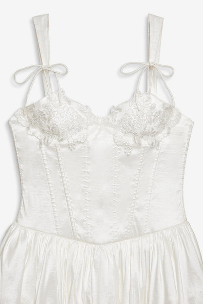 For Love and Lemons Antoinette Taffeta Gown - White
