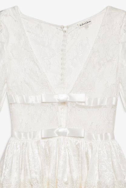For Love and Lemons Annabelle Lace Mini Dress - Cream