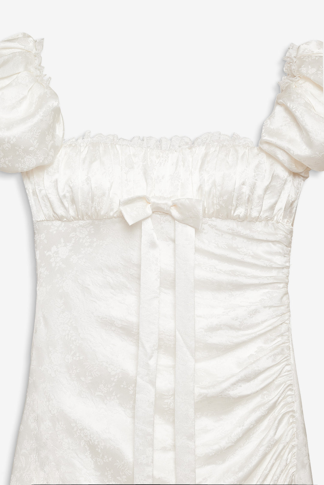 For Love and Lemons Aurelia Jacquard Gown - White