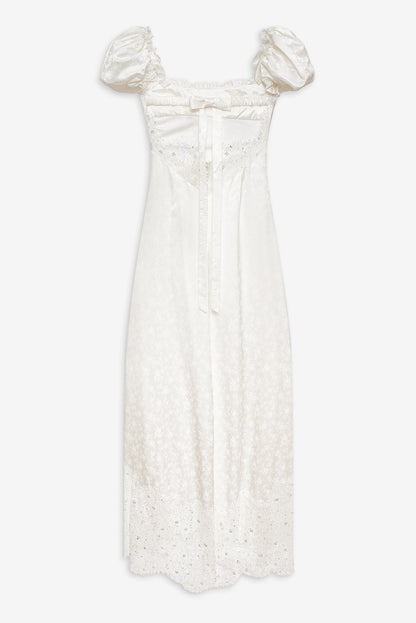 For Love and Lemons Aurelia Jacquard Gown - White