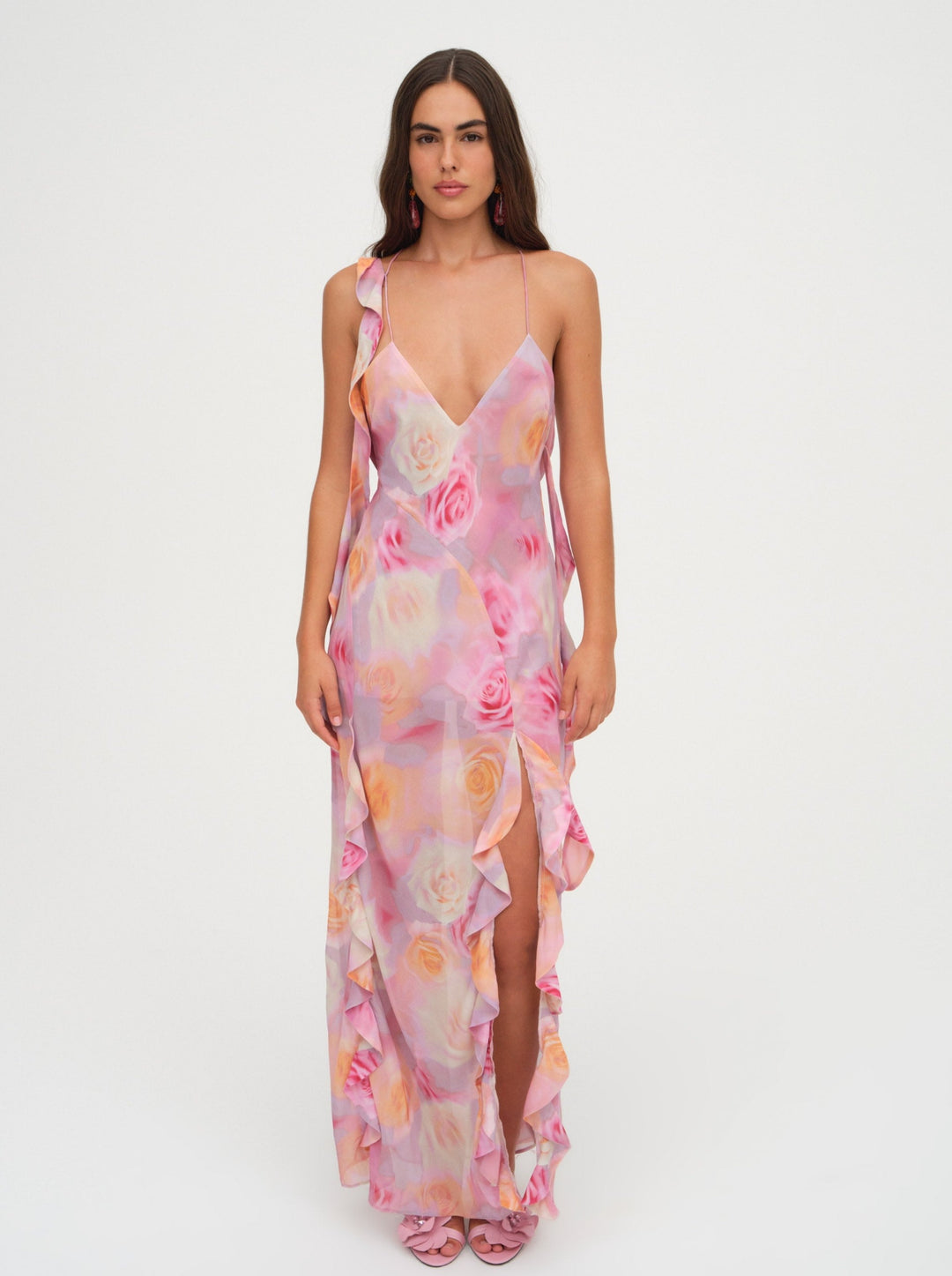 For Love and Lemons Beate Maxi Dress - Pink