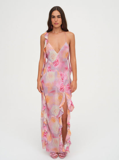 For Love and Lemons Beate Maxi Dress - Pink
