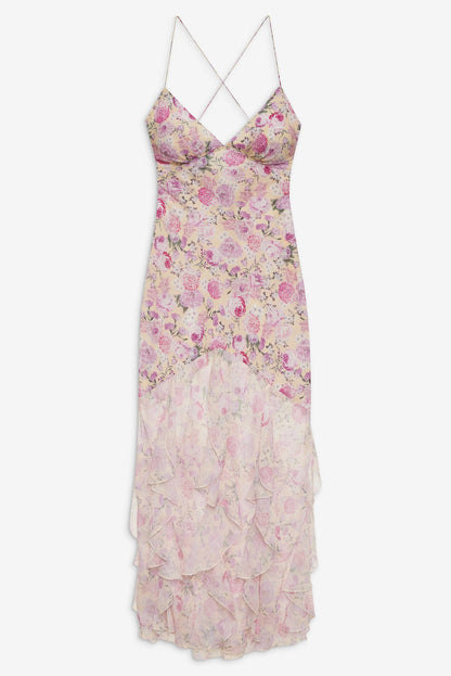 For Love and Lemons Elea Maxi Dress - Yellow