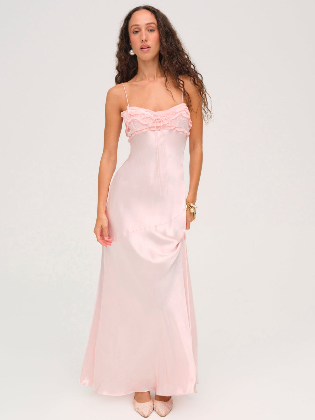 For Love and Lemons Natalie Maxi Dress - Baby Pink