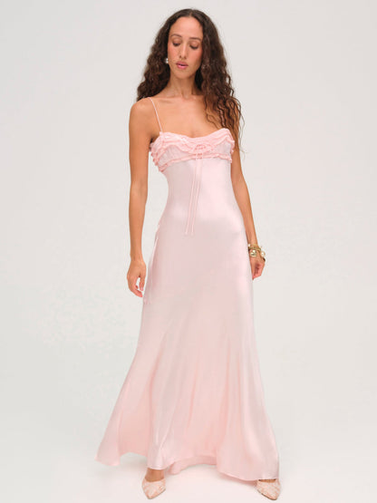 For Love and Lemons Natalie Maxi Dress - Baby Pink