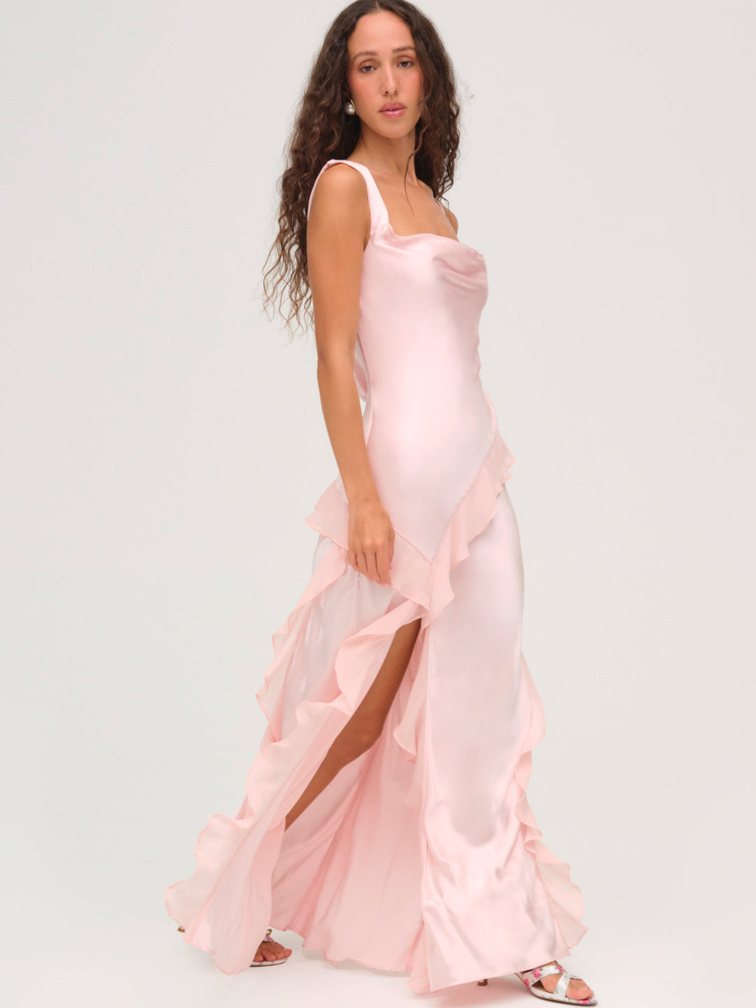 For Love and Lemons Sawyer Maxi Dress - Baby Pink