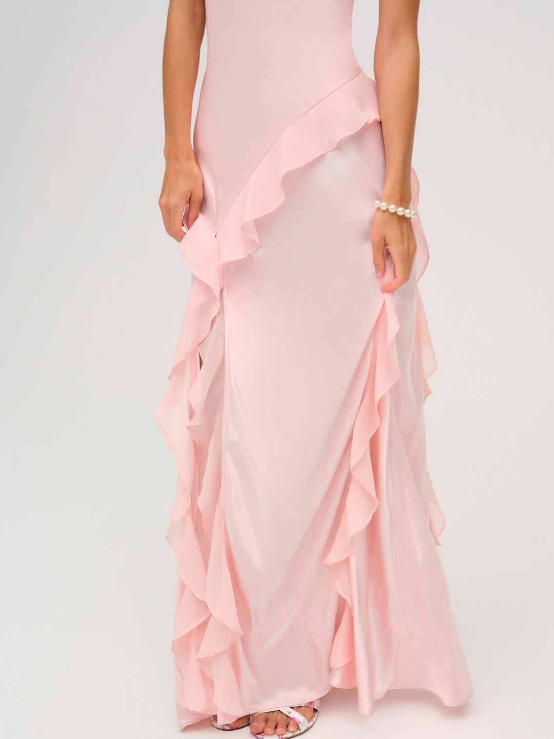 For Love and Lemons Sawyer Maxi Dress - Baby Pink