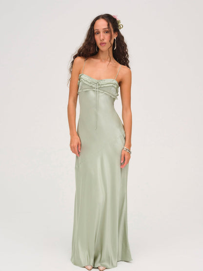 For Love and Lemons Natalie Maxi Dress - Desert Sage