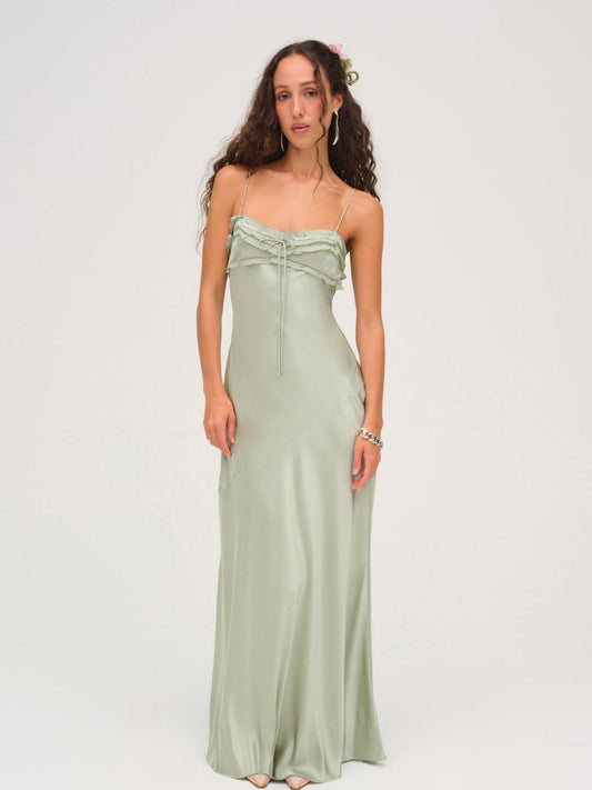For Love and Lemons Natalie Maxi Dress - Desert Sage